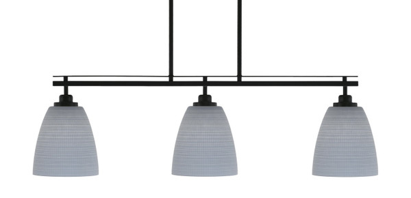 Toltec Lighting - 2636-MB-4072 - Three Light Island Pendant - Odyssey - Matte Black