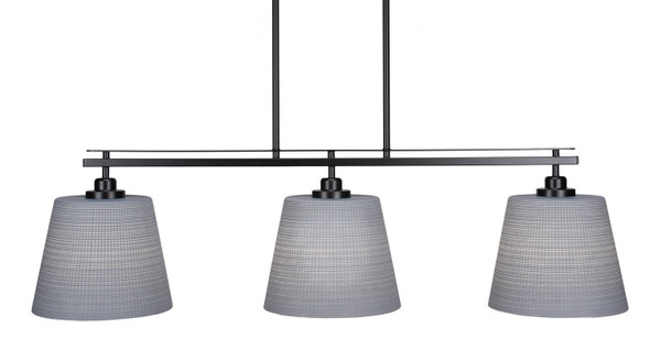 Toltec Lighting - 2636-MB-4082 - Three Light Island Pendant - Odyssey - Matte Black
