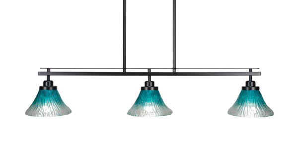 Toltec Lighting - 2636-MB-458 - Three Light Island Pendant - Odyssey - Matte Black