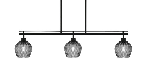 Toltec Lighting - 2636-MB-4602 - Three Light Island Pendant - Odyssey - Matte Black