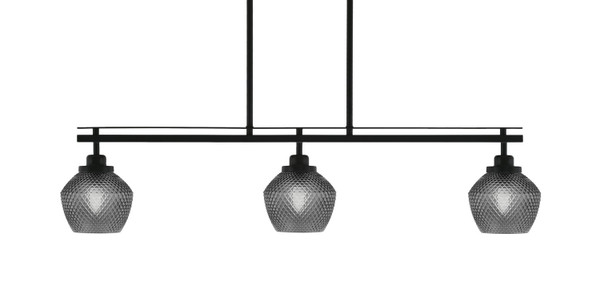 Toltec Lighting - 2636-MB-4622 - Three Light Island Pendant - Odyssey - Matte Black
