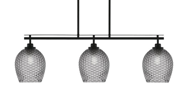 Toltec Lighting - 2636-MB-4902 - Three Light Island Pendant - Odyssey - Matte Black