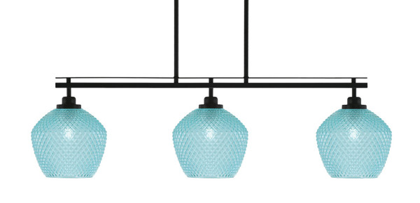 Toltec Lighting - 2636-MB-4925 - Three Light Island Pendant - Odyssey - Matte Black