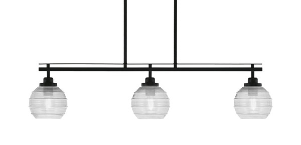 Toltec Lighting - 2636-MB-5110 - Three Light Island Pendant - Odyssey - Matte Black