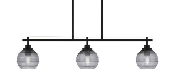 Toltec Lighting - 2636-MB-5112 - Three Light Island Pendant - Odyssey - Matte Black