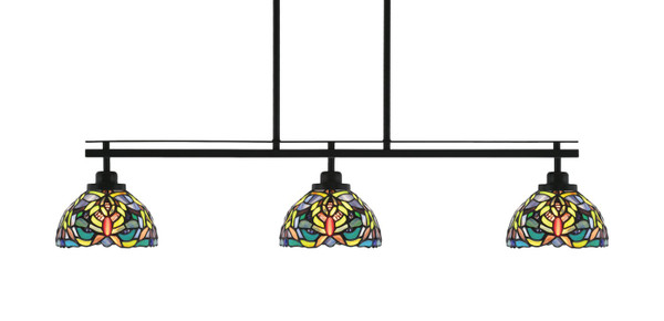 Toltec Lighting - 2636-MB-9905 - Three Light Island Pendant - Odyssey - Matte Black