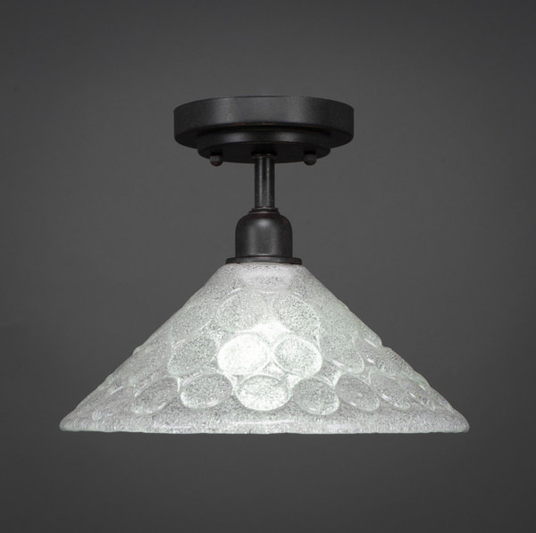 Toltec Lighting - 280-DG-441 - One Light Semi-Flush Mount - Vintage - Dark Granite