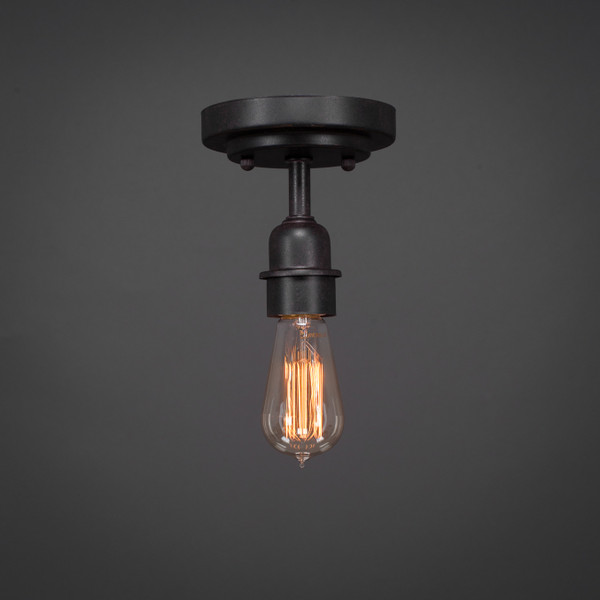 Toltec Lighting - 280-DG-AT18 - One Light Semi-Flush Mount - Vintage - Dark Granite