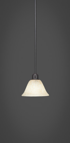 Toltec Lighting - 281-DG-508 - One Light Mini Pendant - Vintage - Dark Granite