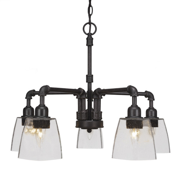 Toltec Lighting - 285-DG-461 - Five Light Chandelier - Vintage - Dark Granite