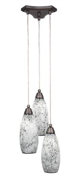 Toltec Lighting - 28-BN-416 - Three Light Cluster Pendalier - Europa - Brushed Nickel