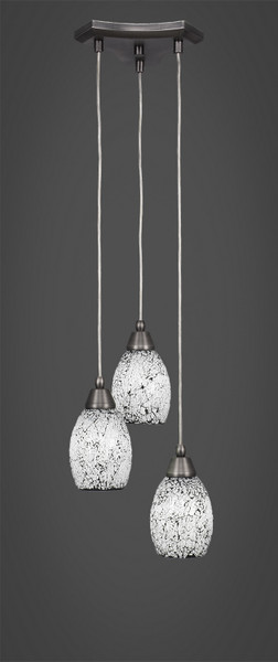 Toltec Lighting - 28-BN-4165 - Three Light Cluster Pendalier - Europa - Brushed Nickel