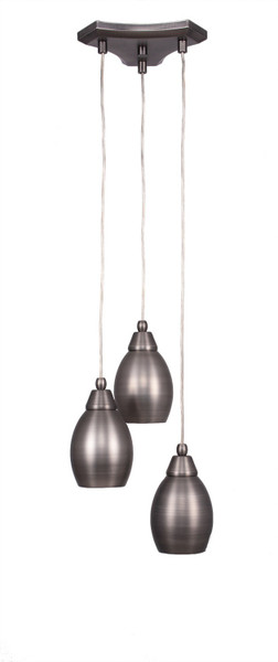 Toltec Lighting - 28-BN-426 - Three Light Cluster Pendalier - Europa - Brushed Nickel