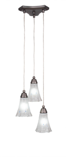 Toltec Lighting - 28-BN-721 - Three Light Multi Light Mini Pendant - Europa - Brushed Nickel