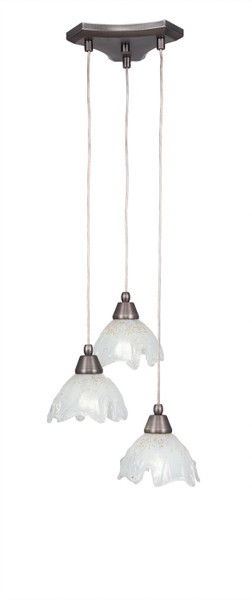 Toltec Lighting - 28-BN-755 - Three Light Cluster Pendalier - Europa - Brushed Nickel
