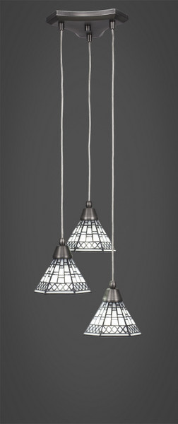 Toltec Lighting - 28-BN-9105 - Three Light Cluster Pendalier - Europa - Brushed Nickel