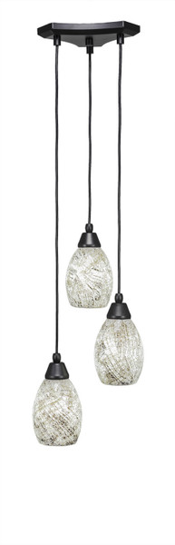 Toltec Lighting - 28-MB-5054 - Three Light Cluster Pendalier - Europa - Matte Black