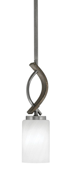 Toltec Lighting - 2901-GPDW-3001 - One Light Mini Pendant - Monterey - Graphite & Painted Distressed Wood-look Metal