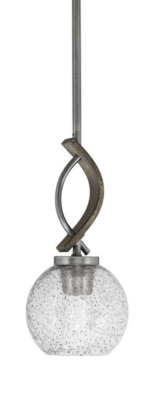 Toltec Lighting - 2901-GPDW-4102 - One Light Mini Pendant - Monterey - Graphite & Painted Distressed Wood-look Metal