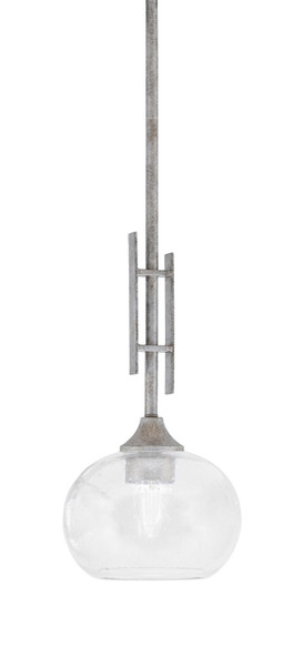 Toltec Lighting - 320-AS-202 - One Light Mini Pendant - Uptowne - Aged Silver