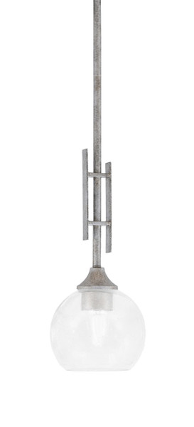 Toltec Lighting - 320-AS-4100 - One Light Mini Pendant - Uptowne - Aged Silver