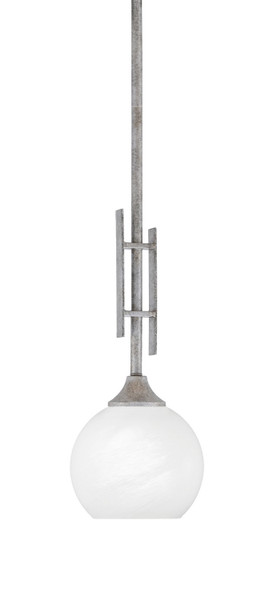 Toltec Lighting - 320-AS-4101 - One Light Mini Pendant - Uptowne - Aged Silver