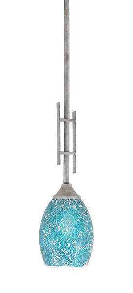 Toltec Lighting - 320-AS-5055 - One Light Mini Pendant - Uptowne - Aged Silver