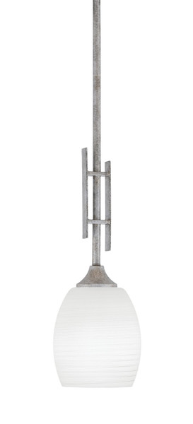 Toltec Lighting - 320-AS-615 - One Light Mini Pendant - Uptowne - Aged Silver