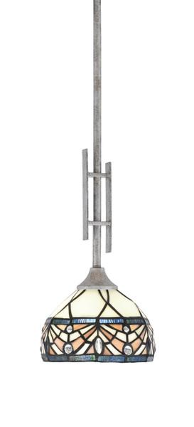 Toltec Lighting - 320-AS-9485 - One Light Mini Pendant - Uptowne - Aged Silver