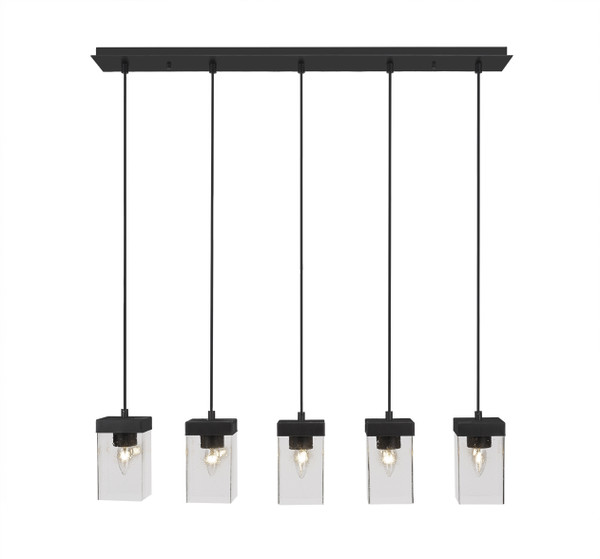 Toltec Lighting - 3215-ES-530 - Five Light Linear Pendalier - Nouvelle - Espresso