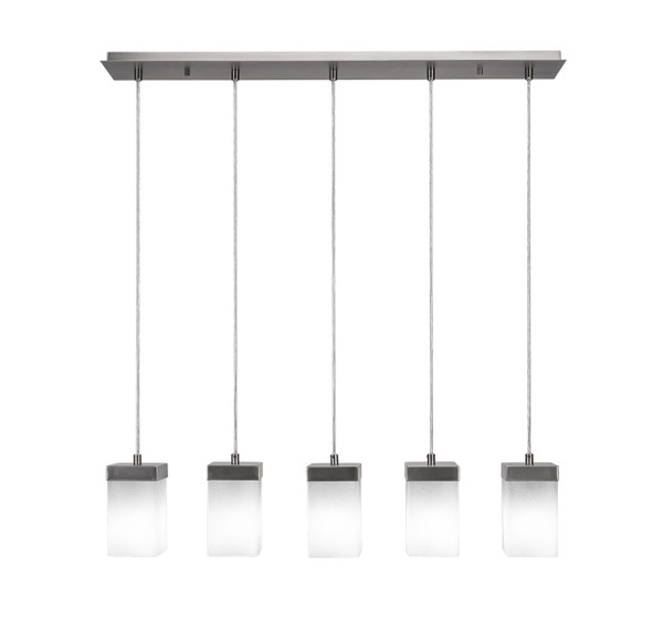 Toltec Lighting - 3215-GP-531 - Five Light Linear Pendalier - Nouvelle - Graphite