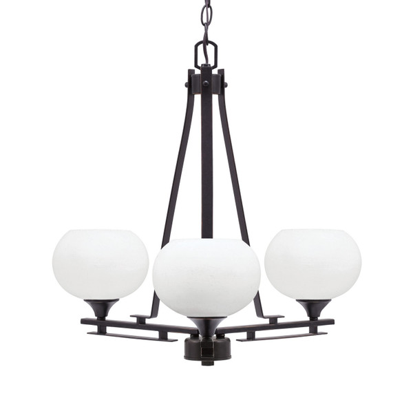 Toltec Lighting - 323-DG-212 - Three Light Chandelier - Uptowne - Dark Granite