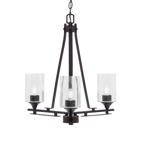 Toltec Lighting - 323-DG-300 - Three Light Chandelier - Uptowne - Dark Granite