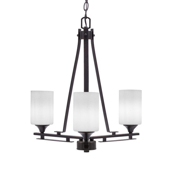 Toltec Lighting - 323-DG-310 - Three Light Chandelier - Uptowne - Dark Granite
