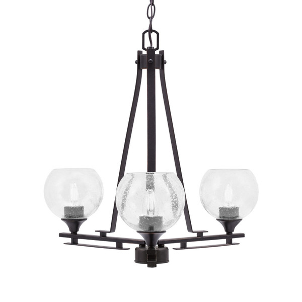 Toltec Lighting - 323-DG-4100 - Three Light Chandelier - Uptowne - Dark Granite