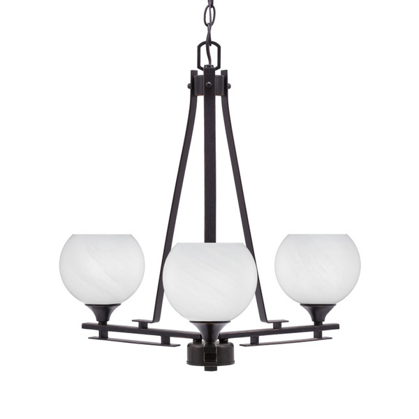 Toltec Lighting - 323-DG-4101 - Three Light Chandelier - Uptowne - Dark Granite