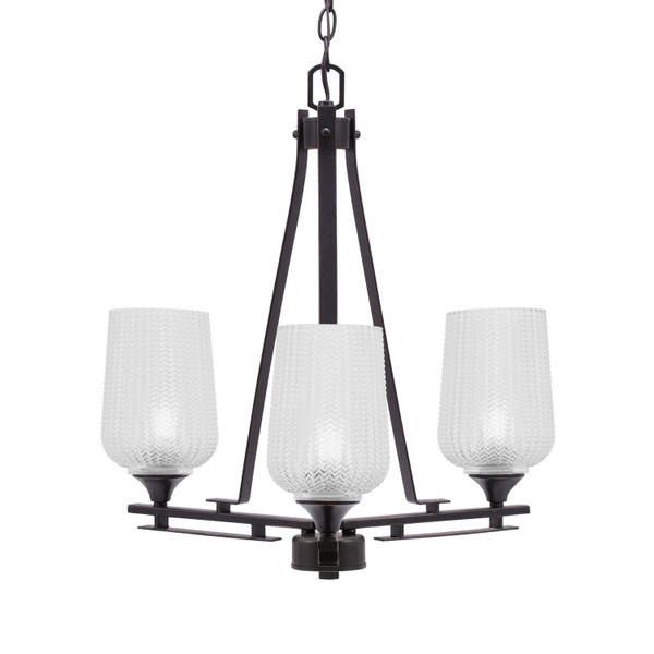 Toltec Lighting - 323-DG-4250 - Three Light Chandelier - Uptowne - Dark Granite