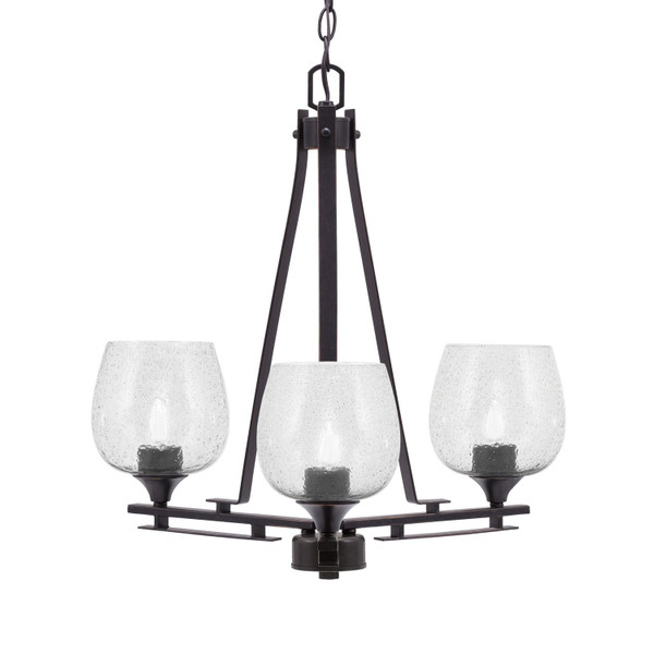 Toltec Lighting - 323-DG-4812 - Three Light Chandelier - Uptowne - Dark Granite