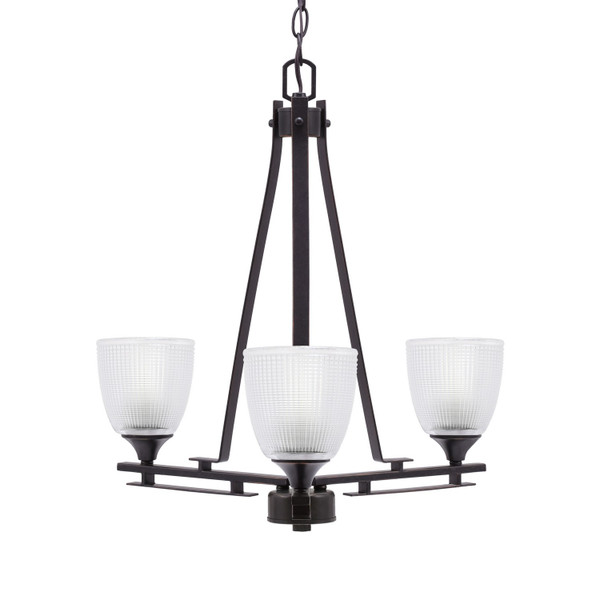 Toltec Lighting - 323-DG-500 - Three Light Chandelier - Uptowne - Dark Granite