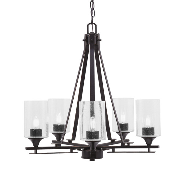 Toltec Lighting - 325-DG-300 - Five Light Chandelier - Uptowne - Dark Granite