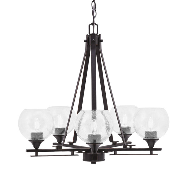 Toltec Lighting - 325-DG-4100 - Five Light Chandelier - Uptowne - Dark Granite