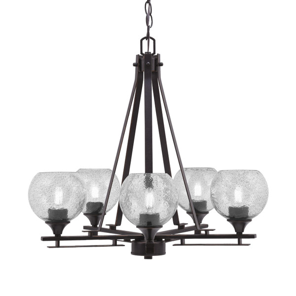 Toltec Lighting - 325-DG-4102 - Five Light Chandelier - Uptowne - Dark Granite
