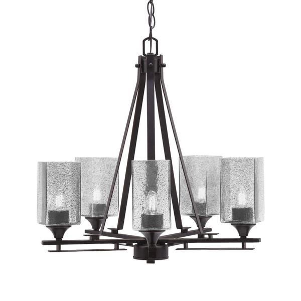 Toltec Lighting - 325-DG-542 - Five Light Chandelier - Uptowne - Dark Granite