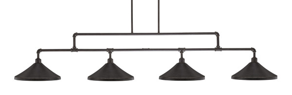 Toltec Lighting - 334-DG-422 - Four Light Bar - Vintage - Dark Granite