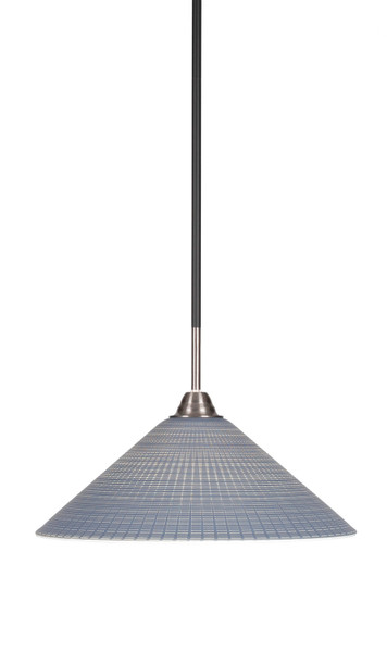 Toltec Lighting - 3401-MBBN-4012 - One Light Pendant - Paramount - Matte Black & Brushed Nickel