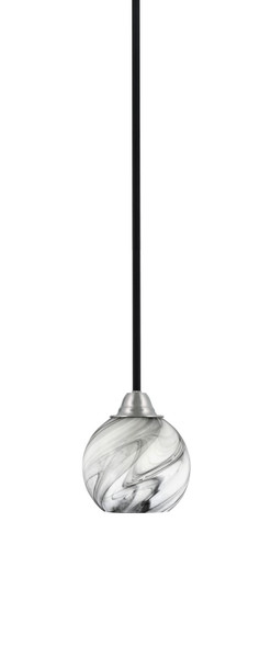 Toltec Lighting - 3401-MBBN-4109 - One Light Mini Pendant - Paramount - Matte Black & Brushed Nickel