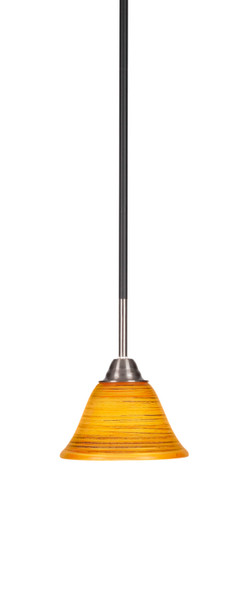 Toltec Lighting - 3401-MBBN-454 - One Light Mini Pendant - Paramount - Matte Black & Brushed Nickel