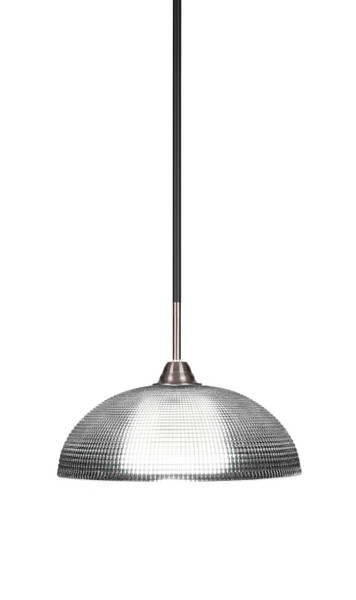 Toltec Lighting - 3401-MBBN-540 - One Light Pendant - Paramount - Matte Black & Brushed Nickel