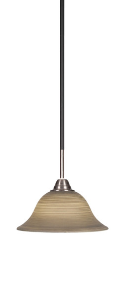 Toltec Lighting - 3401-MBBN-603 - One Light Mini Pendant - Paramount - Matte Black & Brushed Nickel