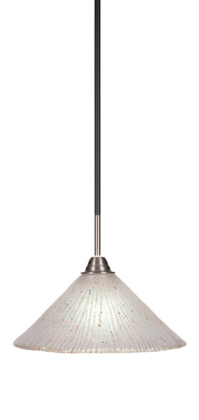Toltec Lighting - 3401-MBBN-701 - One Light Pendant - Paramount - Matte Black & Brushed Nickel